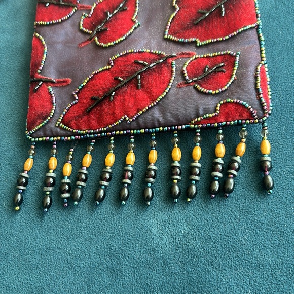 Vintage Velvet Beaded Evening Crossbody Bag with Beaded Strap - Picture 4 of 6